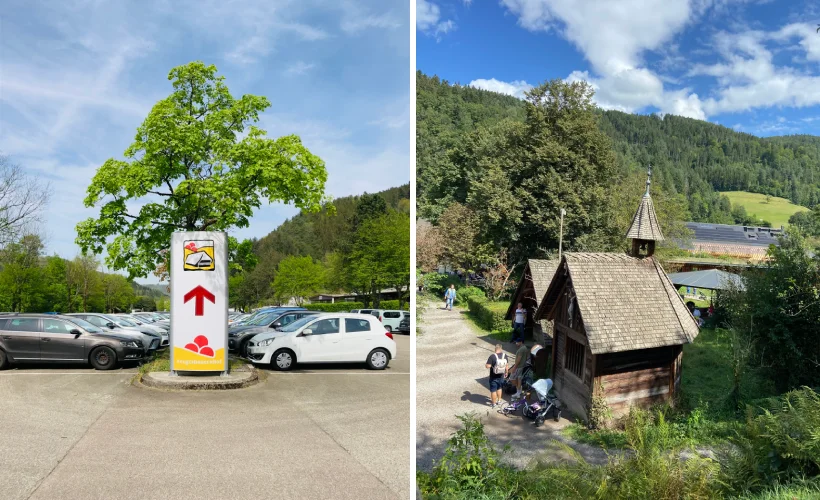aparcamiento gratis en Gutach museo al aire libre Vogtsbauernhof